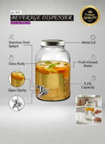 Glass Beverage Dispenser 3.25L Silver - Image 6