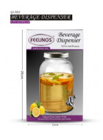 Glass Beverage Dispenser 3.25L Silver - Image 2
