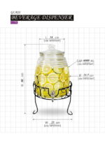 Glass Beverage Dispenser 6 Ltr W/Stand - Image 5