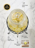 Glass Beverage Dispenser 6 Ltr W/Stand - Image 6