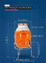 Glass Beverage Dispenser 4 Ltr Pineaplle - Image 4