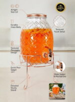 Glass Beverage Dispenser 4 Ltr Pineaplle - Image 5