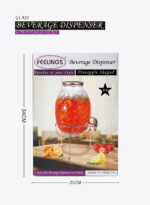 Glass Beverage Dispenser 4 Ltr Pineaplle - Image 6