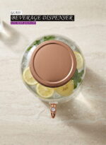 Glass Beverage Dispenser 3.25L Rose Gold - Image 3