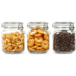 Glass Canister 1000Ml 3Pcs Set