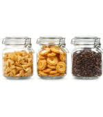 Glass Canister 1000Ml 3Pcs Set