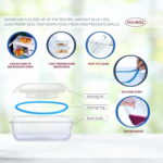 Glass Storage M/W Rect 400Ml Blue - Image 3