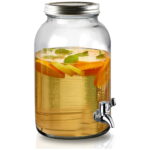 Glass Beverage Dispenser 3.25L Silver