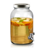 Glass Beverage Dispenser 3.25L Silver