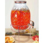 Glass Beverage Dispenser 4 Ltr Pineaplle