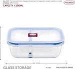 Glass Storage M/W W/Divider 1200Ml Blue - Image 2