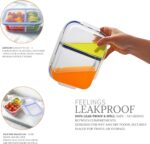 Glass Storage M/W W/Divider 700Ml Blue - Image 3