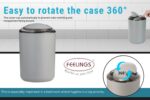 Feelings Bath Plastic Waste Swing Dustbin 5 Ltr - Grey - Image 3