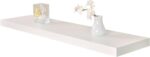 Feelings Wall Shelf | Floating Rectangular Shelf | 120 Cm | Sturdy Wooden Design - White - Image 2