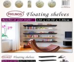Feelings Wall Shelf | Floating Rectangular Shelf | 120 Cm | Sturdy Wooden Design - White - Image 3