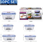 Glass Storage M/W 5Pcs Set - Image 2