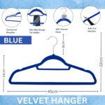 Feelings Velvet Hangers – 24-Pack – Blue - Image 2