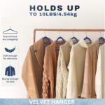 Feelings Velvet Hangers – 24-Pack – Blue - Image 3
