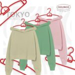 Feelings Plastic Hanger – 18 Pcs Set, Non-Slip Clothes Hangers With Notches For Wardrobe, Closet Storage & Space-Saving Organization (Red) - Image 2