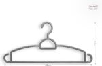 Feelings Plastic Hanger – 18 Pcs Set - Silver - Image 3