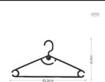Feelings Plastic Arch Black Hangers – 24 Pcs Set - Image 2