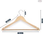 Feelings Wooden Hangers – 24 Pcs - Beige - Image 3