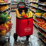 Feelings Foldable Shopping Trolley With Wheels – Red - Image 3