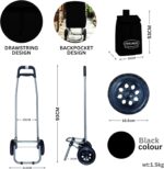 Feelings Folding Essential Shopping Trolley - Black - Image 2
