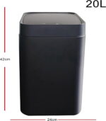Feelings Sensor Dustbin 20 Litre Cuboid - Black - Image 2