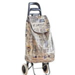 Feelings Shopping Trolley Cart With Wheels Newspaper Print