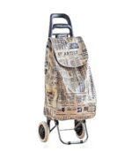 Feelings Shopping Trolley Cart With Wheels Newspaper Print