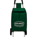 Feelings Foldable Shopping Trolley With Wheels – Green