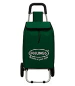 Feelings Foldable Shopping Trolley With Wheels – Green