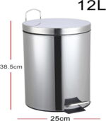 Feelings 12 Liter Stainless Steel Round Step Dustbin - Image 2