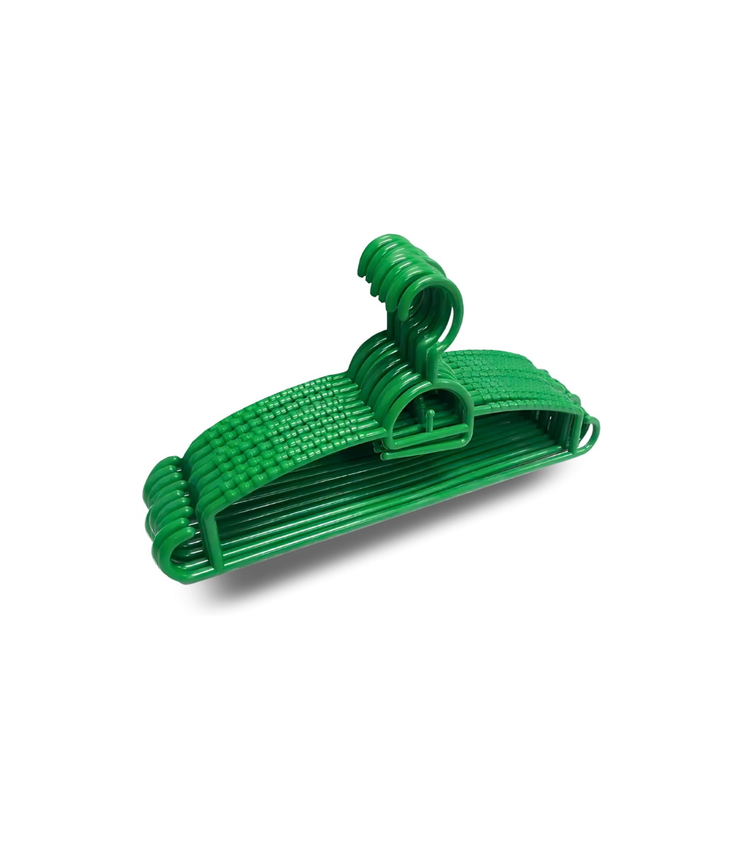 Feelings Plastic Hanger -  18 Pcs Set - Green