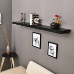 Feelings Wall Shelf, Floating Rectangle - 60Cm (Black)