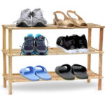 Feelings 3-Layer Wooden Shoe Rack – Natural Color