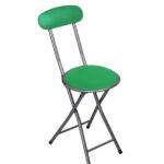 Feelings Round Seat Metal Folding Chair - Green