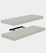 Feelings Wall Mounted Floating Shelf Rectangular-40Cm - Ash Grey