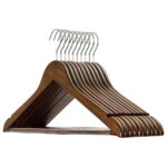 Feelings Wooden Hangers - Set Of 6 - Brown