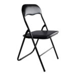 Feelings Folding Chair, Padded Seat - Black Metal Frame