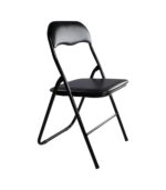 Feelings Folding Chair, Padded Seat - Black Metal Frame