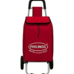 Feelings Foldable Shopping Trolley With Wheels – Red