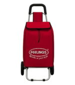 Feelings Foldable Shopping Trolley With Wheels – Red