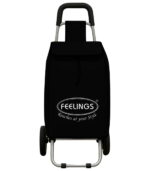 Feelings Folding Essential Shopping Trolley - Black