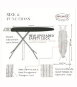 Iron Board Crystal Multicolour with Iron Holder - Foldable & Adjustable - Image 2