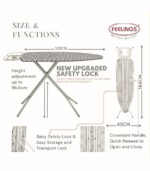 Iron Board Hippo- Foldable  Multicolour -Ironing Table With Iron Holder - Image 2