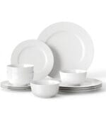 FEELINGS 12 PCS STONEWARE DINNER SET - Serves 4 (White)