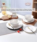 FEELINGS 12 PCS STONEWARE DINNER SET - Serves 4 (White) - Image 3