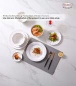 FEELINGS 12 PCS STONEWARE DINNER SET - Serves 4 (White) - Image 4